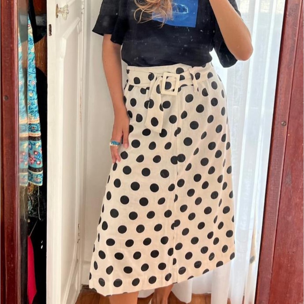 Farm Rio Vintage polka dots long skirt